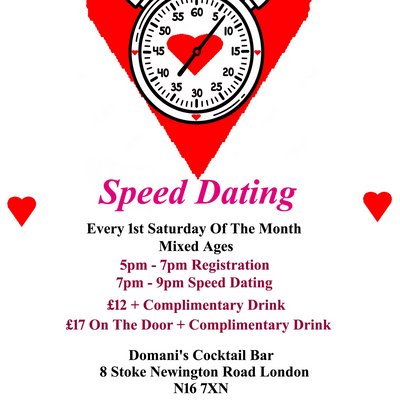 Speed Dating. Mixed Ages. Saturdays