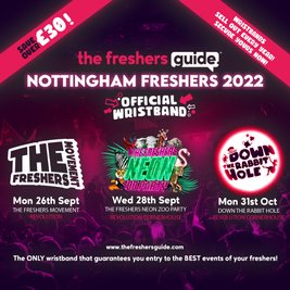 Nottingham Freshers Guide Wristband Bundle 2022