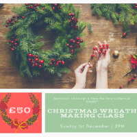 Christmas Wreath Making Class at Revolution