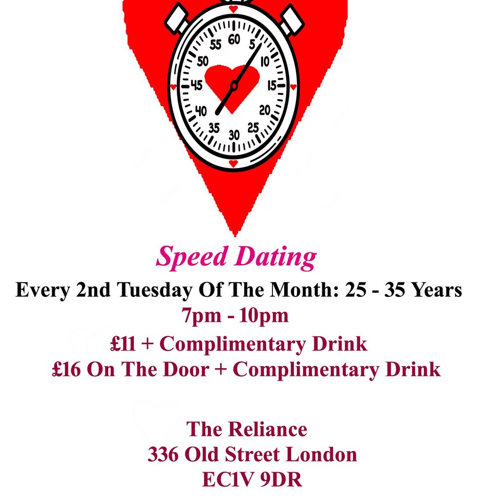 Speed Dating. 25 -  35 years. Tuesdays