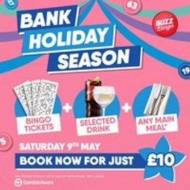 Bank Holiday Season - Buzz Bingo Leicester 09/05