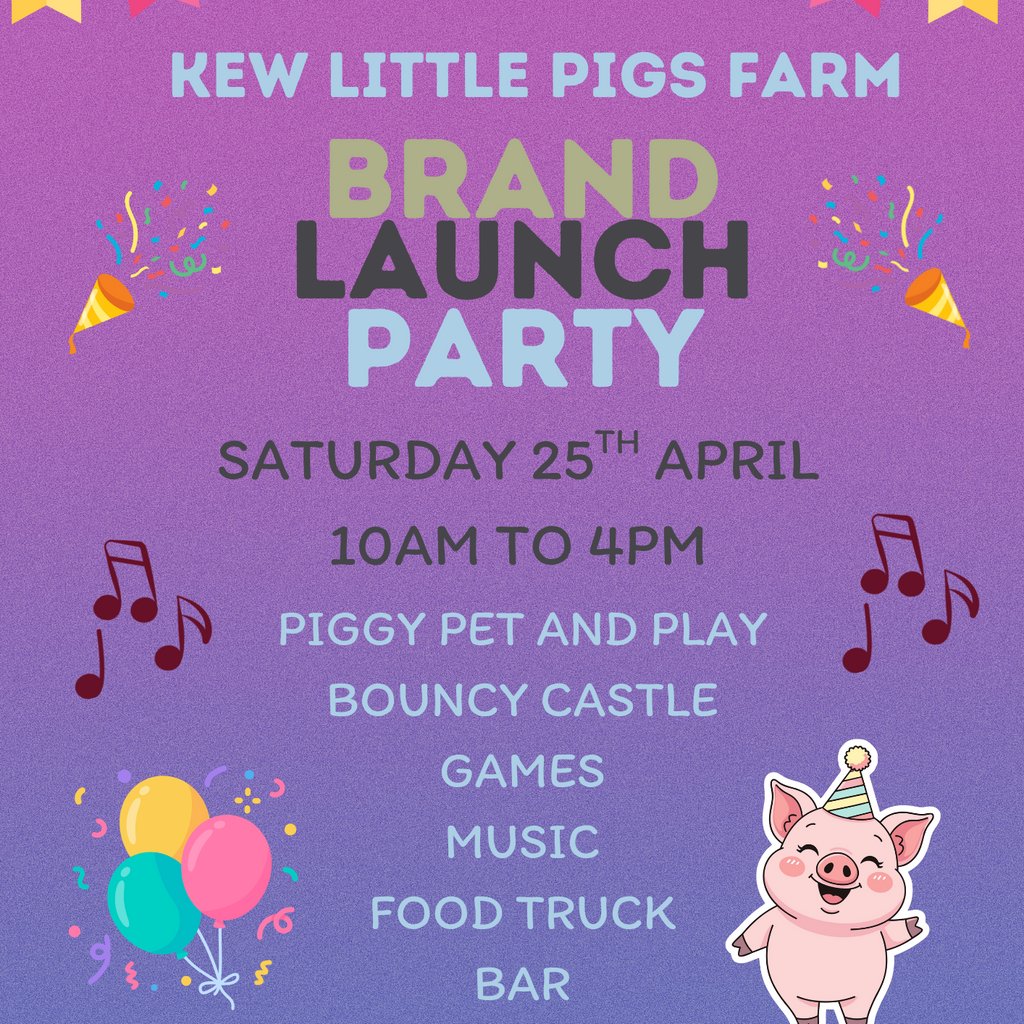Kew Little Pigs Farm Brand Launch Party