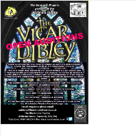 Open Auditions for 'The Vicar of Dibley' at The Blackmore Theatre