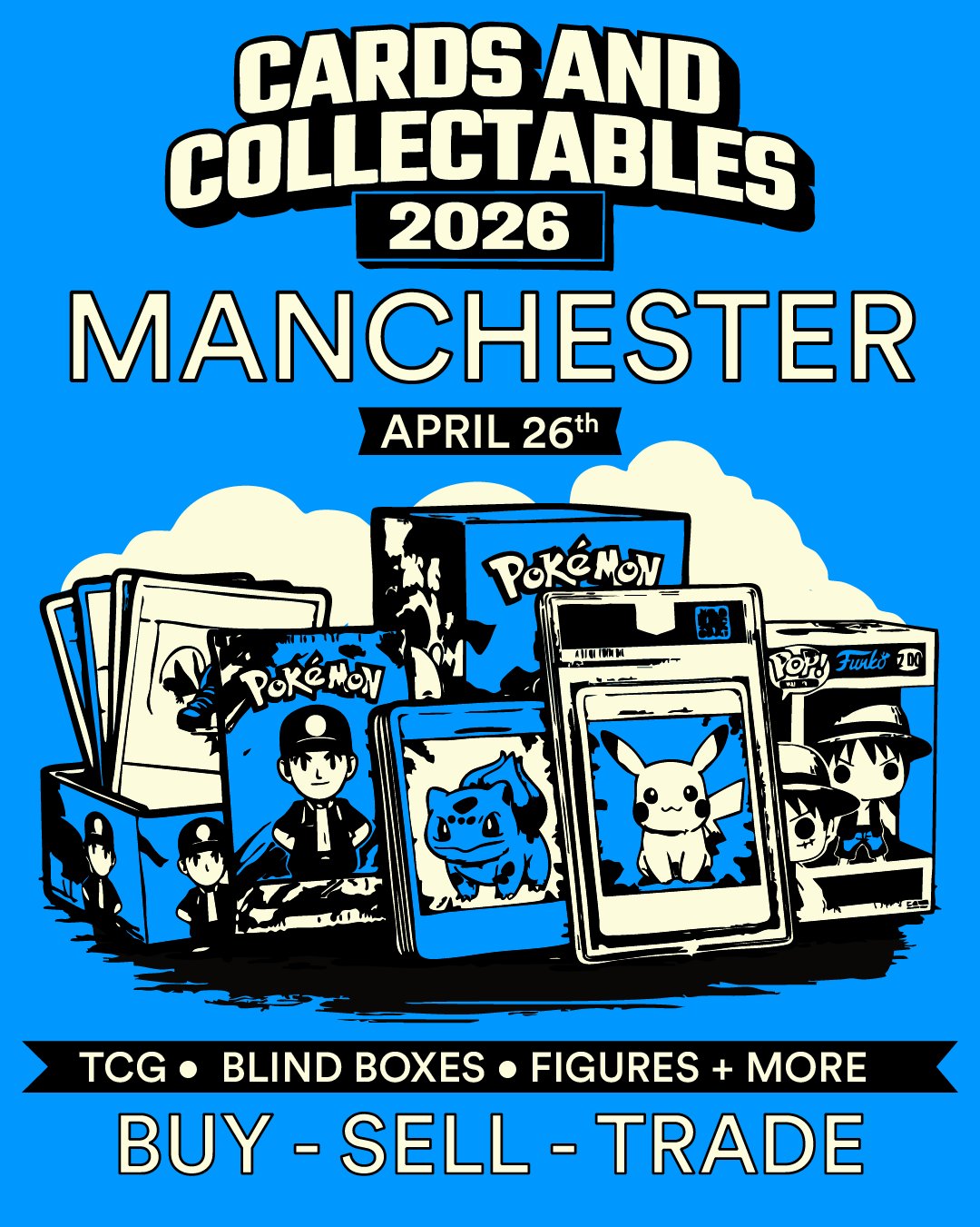 where to buy pokemon cards in manchester POKEMON/TCG VENDOR MAXIMUM 2 TABLES – Manchester Card Con main image 1