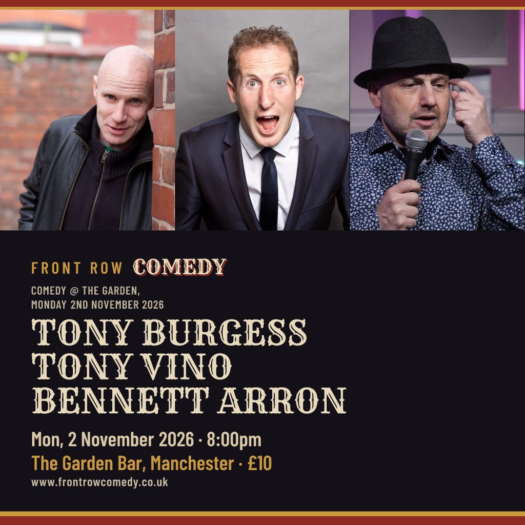 Comedy @ The Garden, Monday 2nd November 2026