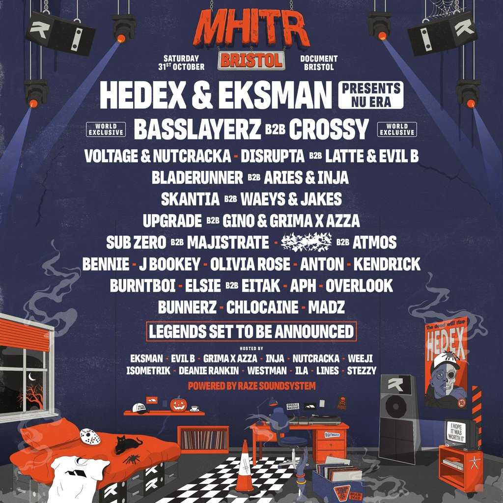 MHITR Halloween: Bristol w/ Hedex, Basslayerz + Raze Soundsystem at DOCUMENT Bristol, Bristol