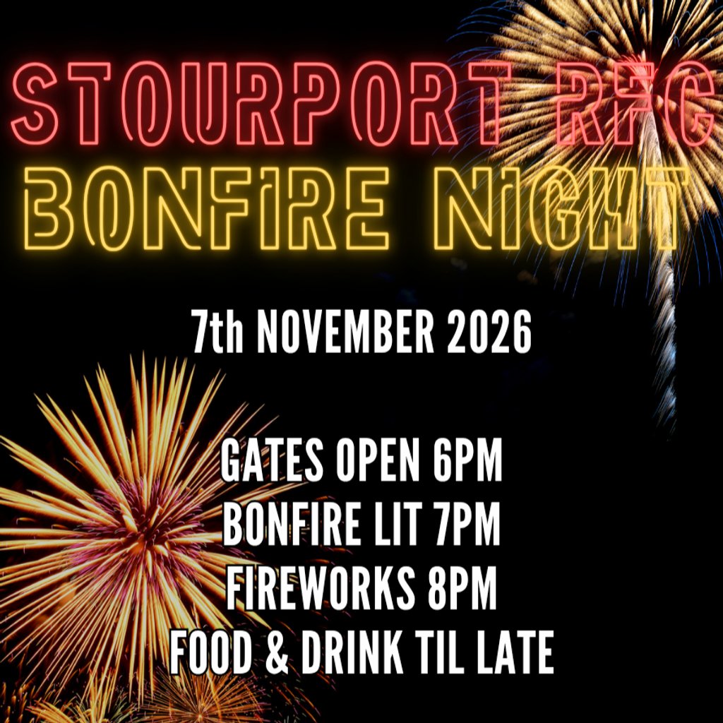 SRFC Bonfire Night 2026 at Stourport Rugby Club, Stourport