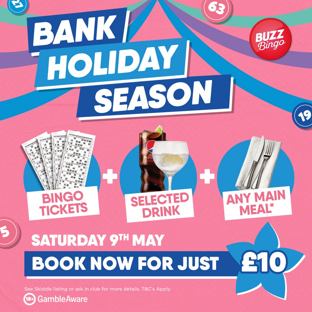 Bank Holiday Season - Buzz Bingo Enfield 09/05