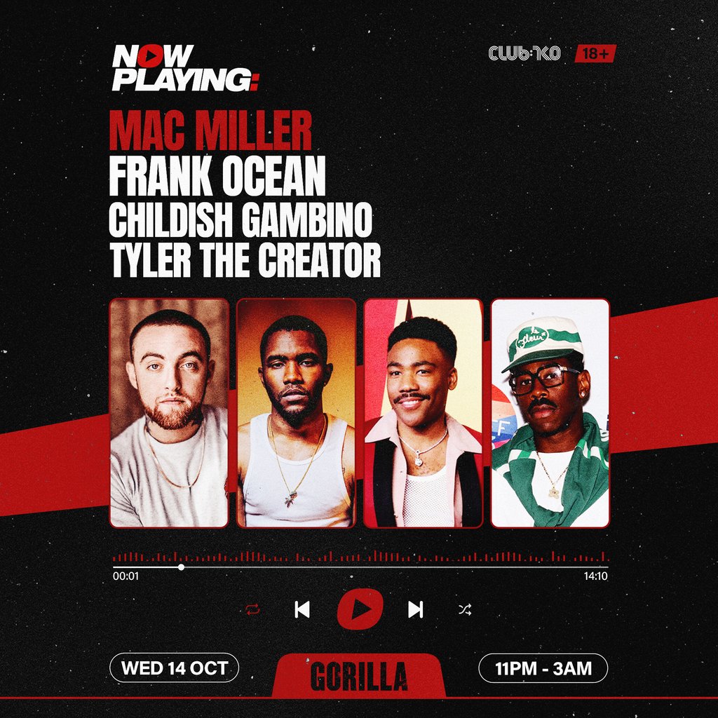 Mac Miller, Childish Gambino, Tyler, The Creator & Frank Ocean at Gorilla, Manchester