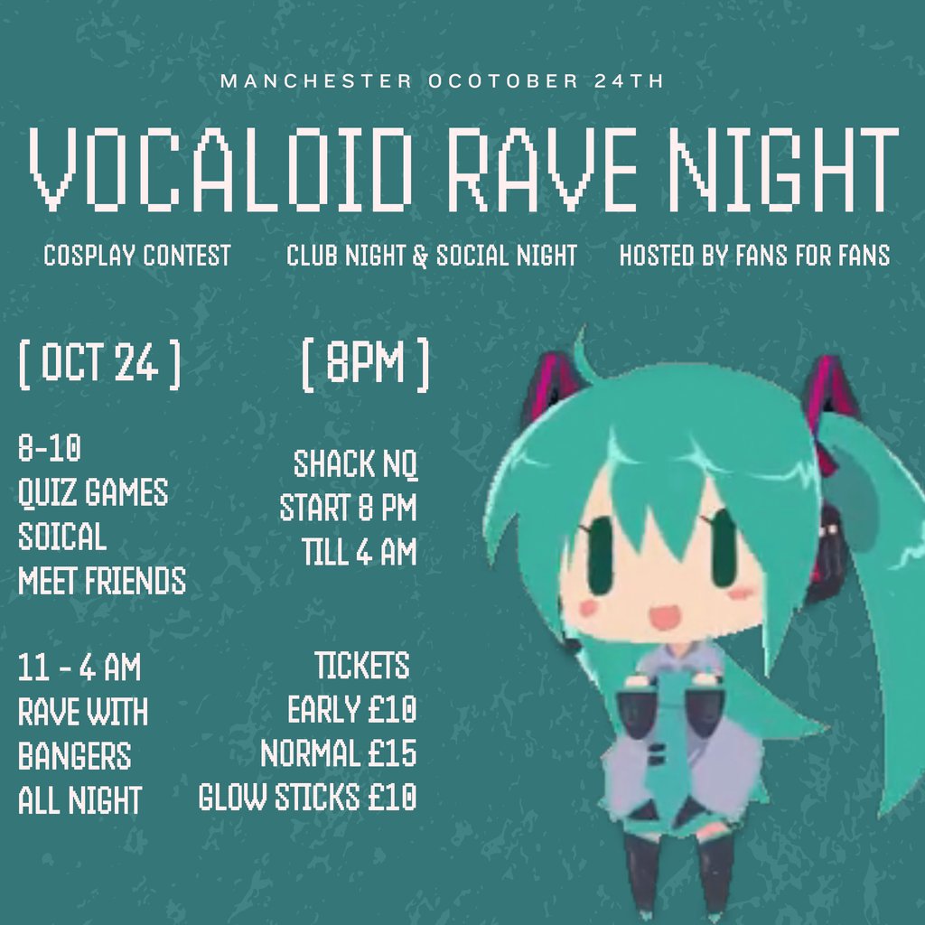 Vocaloid Fan Rave — gig artwork