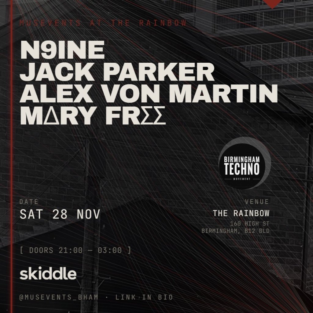 Musevens Presents: Techno Experience | The Rainbow Birmingham |