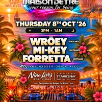 Maison D'etre Malta Anjunadeep 8th Oct Pre Party #2 at Nine Lives Beach Bar And Restaurant
