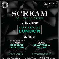 SCREAM BOLLYWOOD NIGHT - EVERY THURSDAY – FREE ENTRY B4 MIDNIGHT