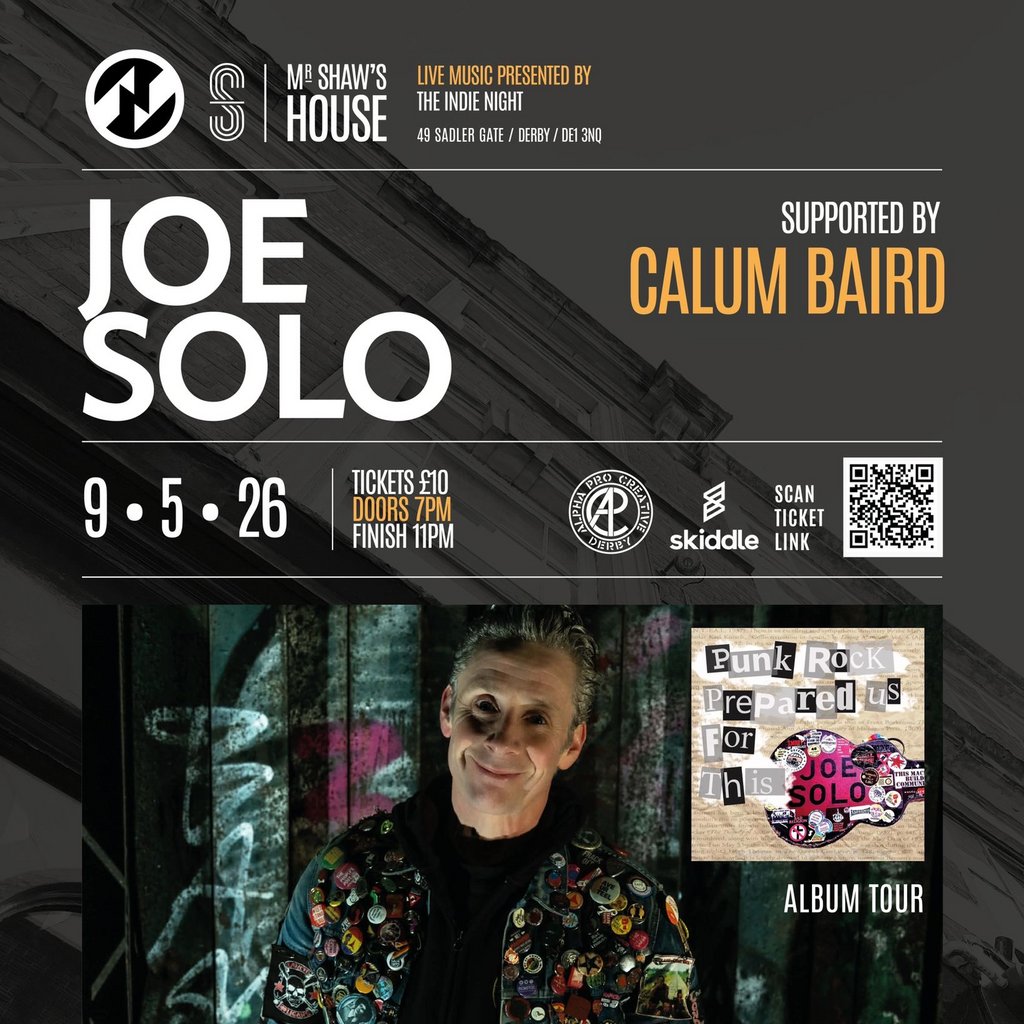 Joe Solo & Calum Baird Live in Derby - Sat 9 May