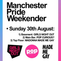 MCR Pride 3 room pop party (Sun 30th Aug) @ Joshua Brooks