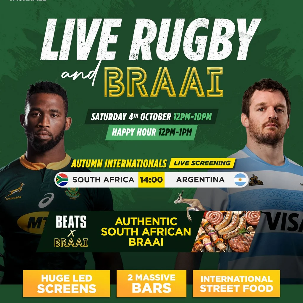 Live Rugby and Braai - Autumn Internationals Screening