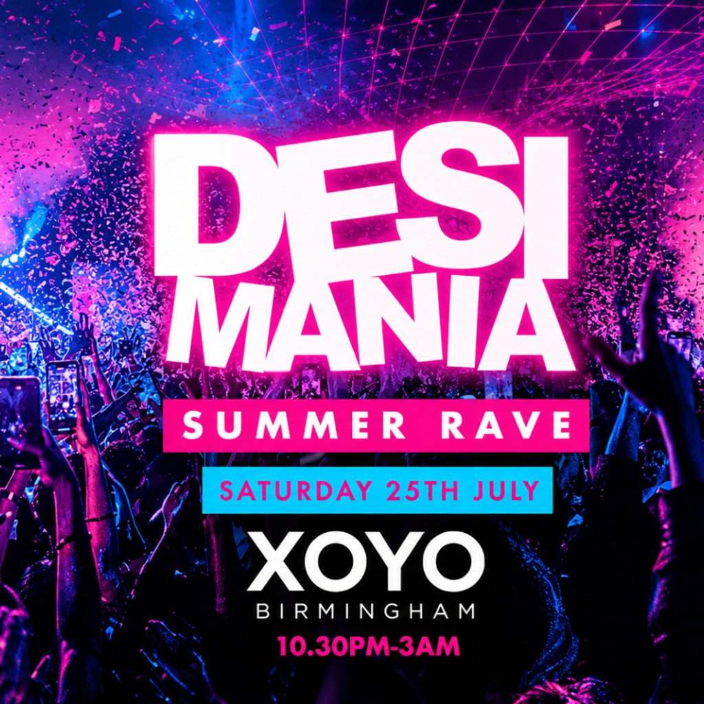 Desi Mania - Summer Rave - XOYO - Saturday 25th July