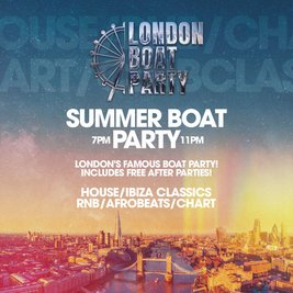London Boat Party with Free After Party!