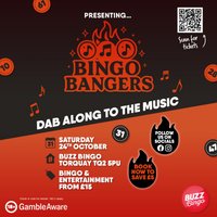 Bingo Bangers - Halloween Party 24/10/26 at Buzz Bingo Torquay