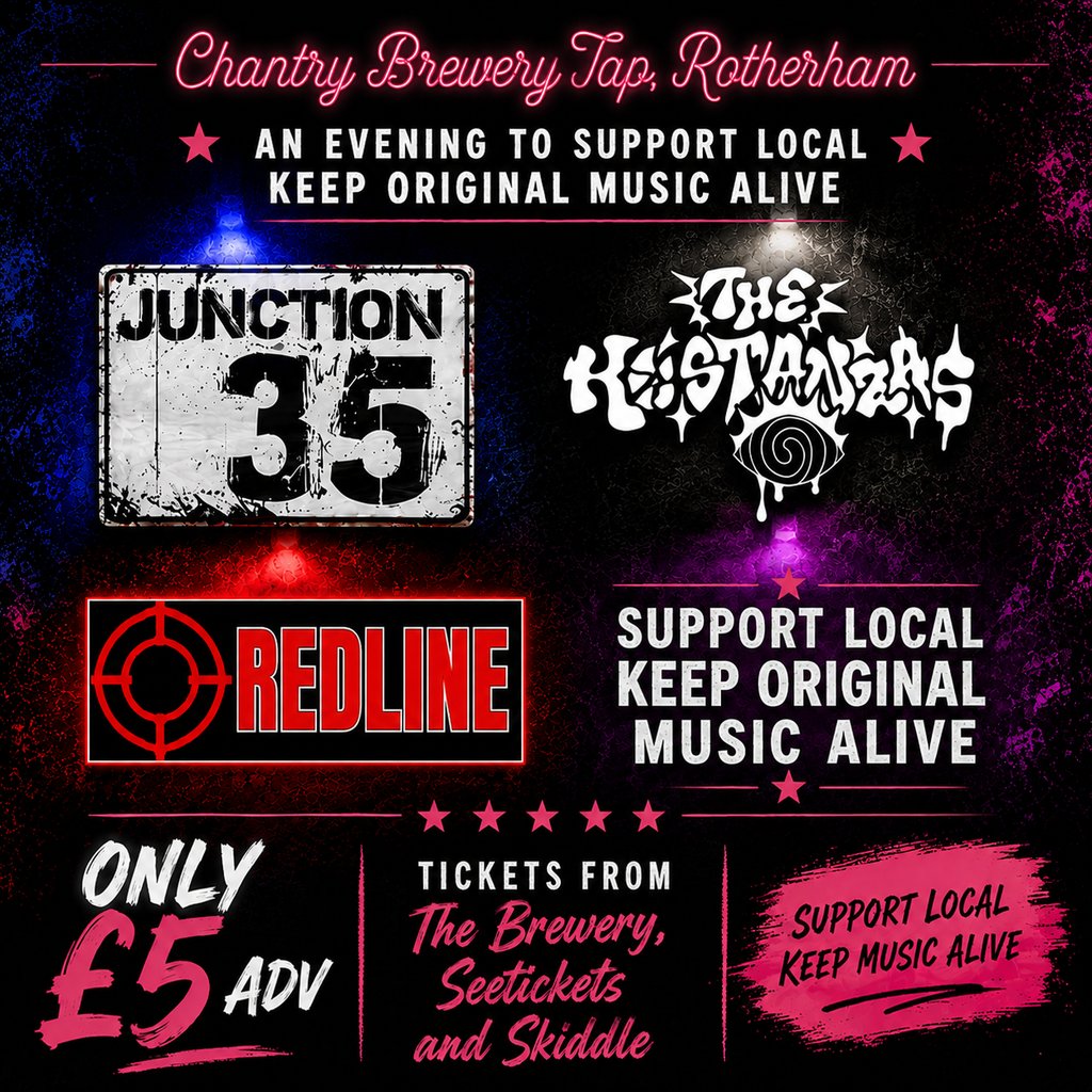 REDLINE BAND UK, THE KOSTANZAS and JUNCTION 35