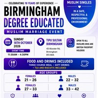 Exclusive Degree Educated Professionals Muslim Marriage Event at Tipu Sultan Majestic Dining