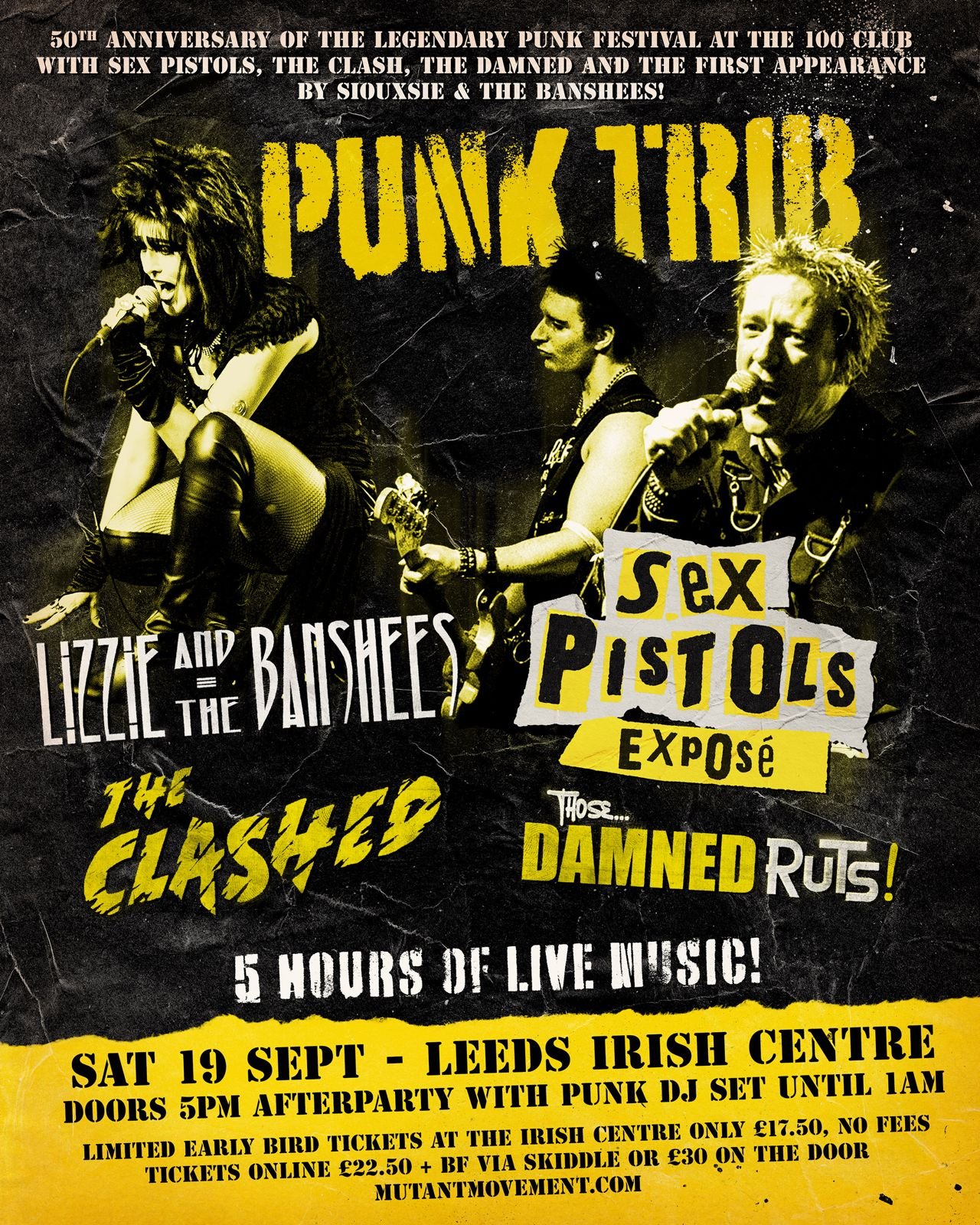 Tickets: Sex Pistols Exposé/ Lizzie & The Banshees/ Clashed