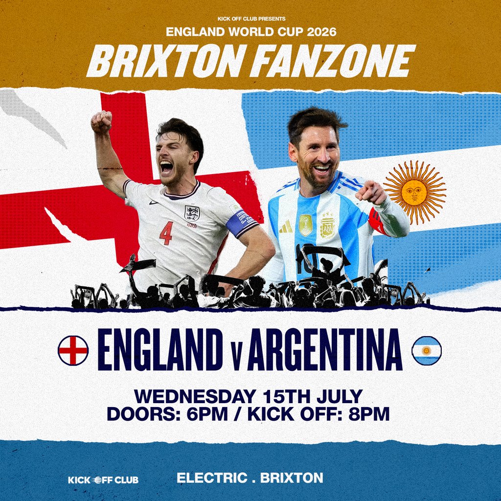 England Fanzone Brixton: England VS Argentina (Semi Final) !!!