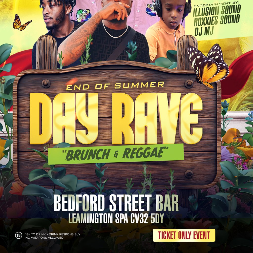 Day Rave Brunch & Reggae at Bedford Street, Leamington Spa
