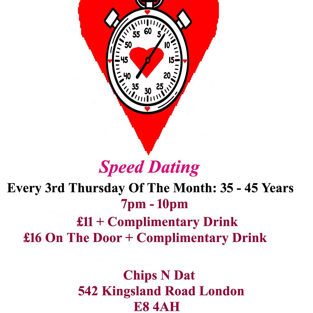Speed Dating 35 - 45 Years. Thursdays