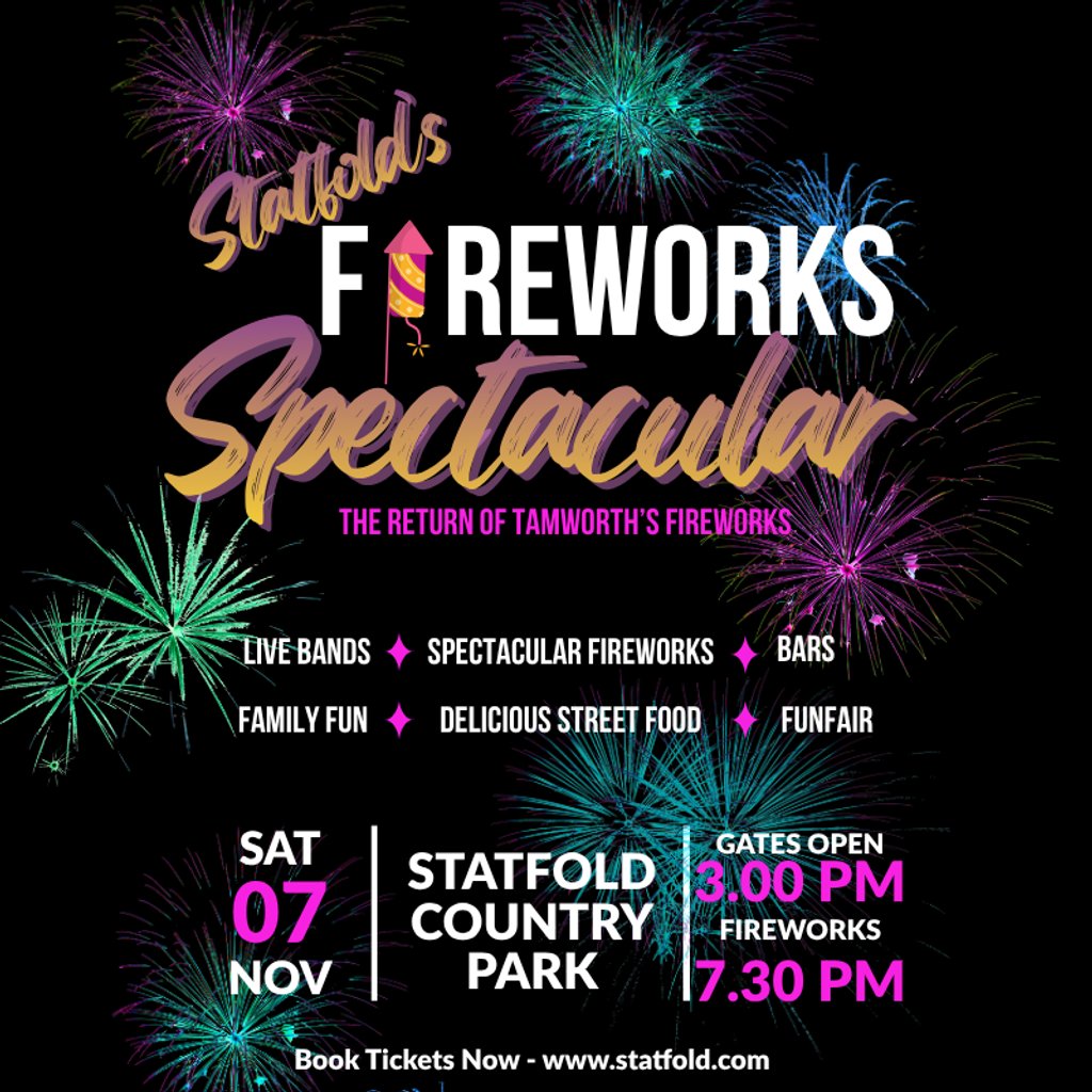 Statfold's Fireworks Spectacular at STATFOLD COUNTRY PARK, Tamworth
