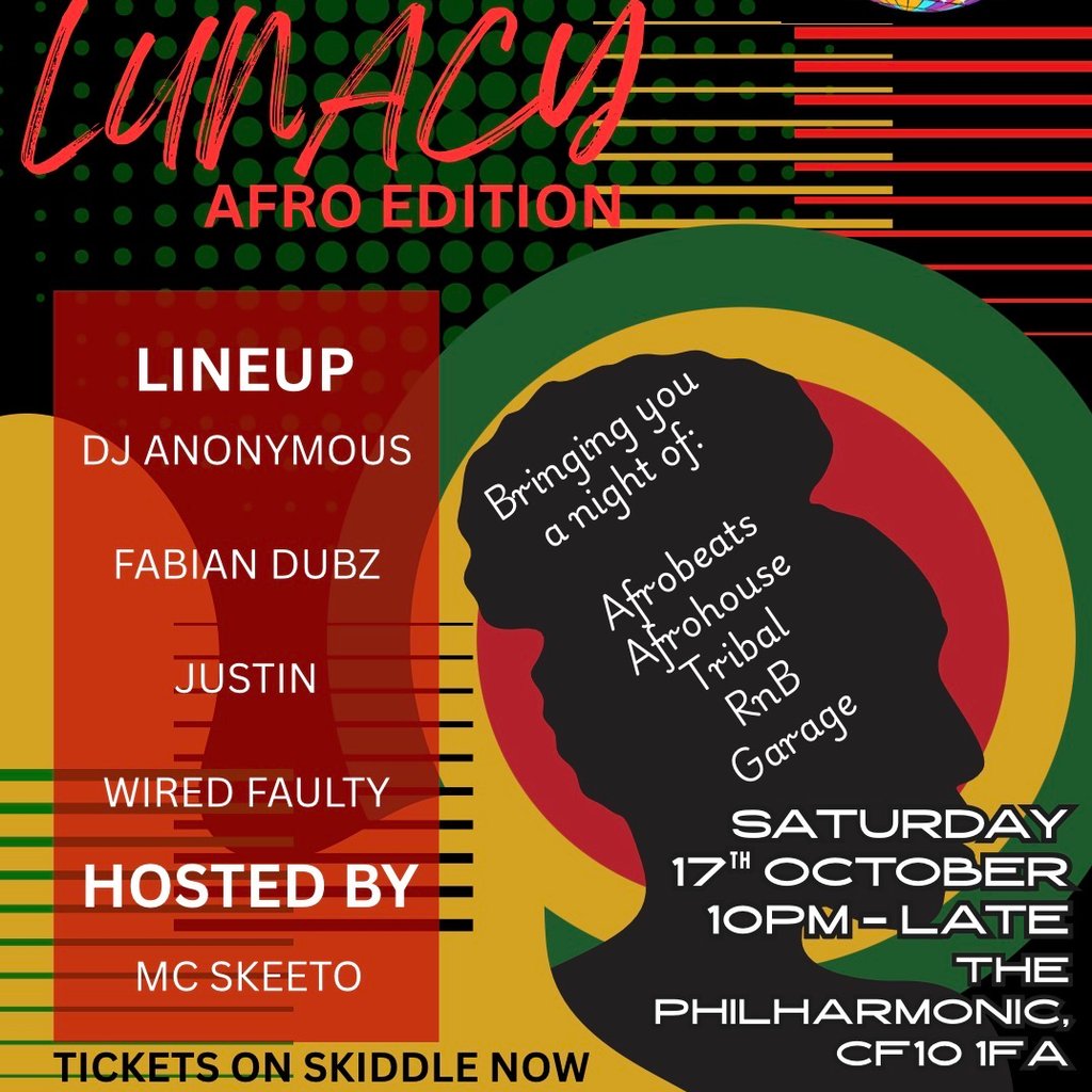 Lunacy: Afro Edition at The Philharmonic, Cardiff