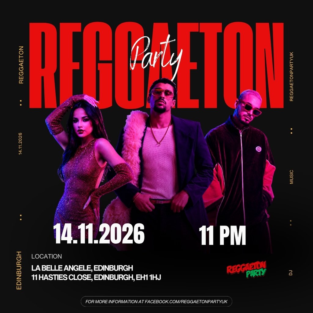 Reggaeton Party (Edinburgh) November 2026 at La Belle Angele, Edinburgh