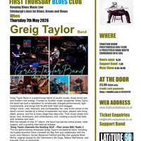 Greig Taylor Band at the First Thursday Blues Club at Prestonfield Golf Club