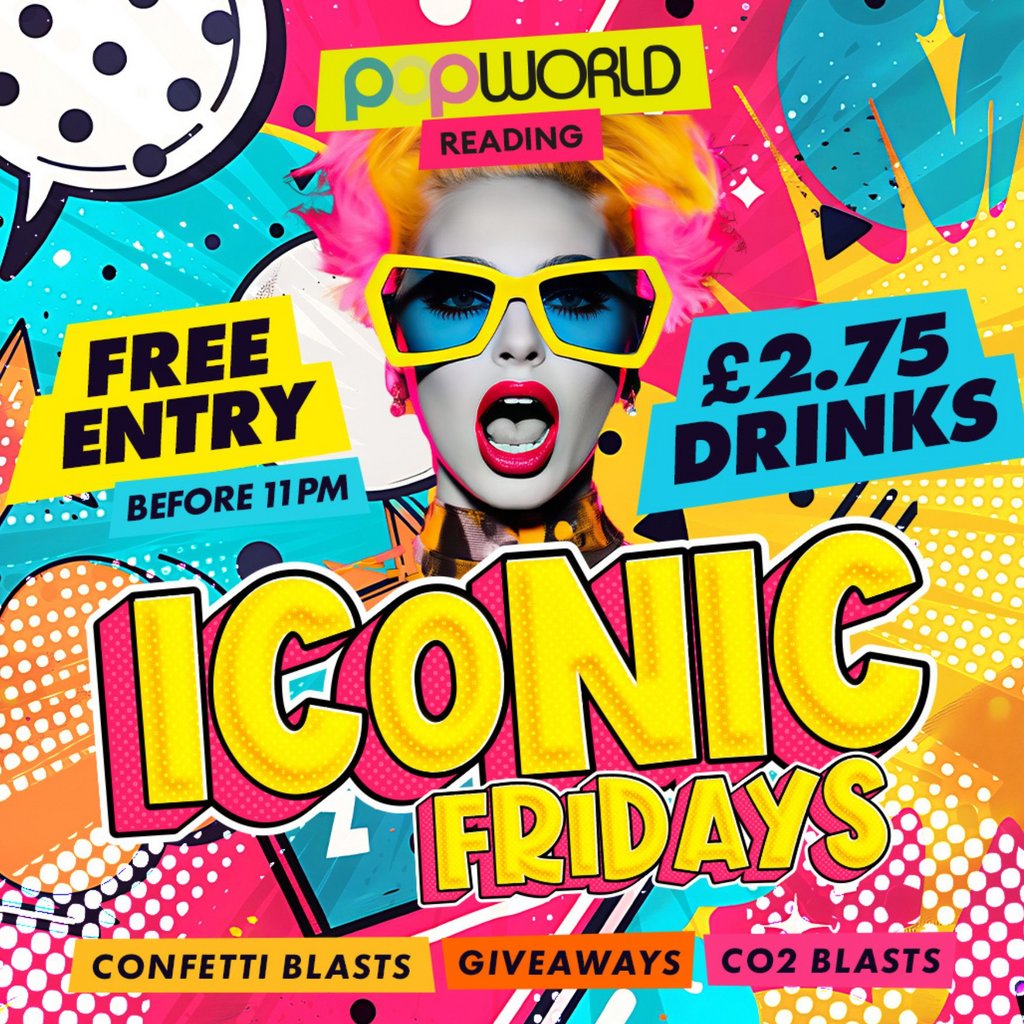 Iconic Fridays @ Popworld Reading at Popworld Reading, Reading