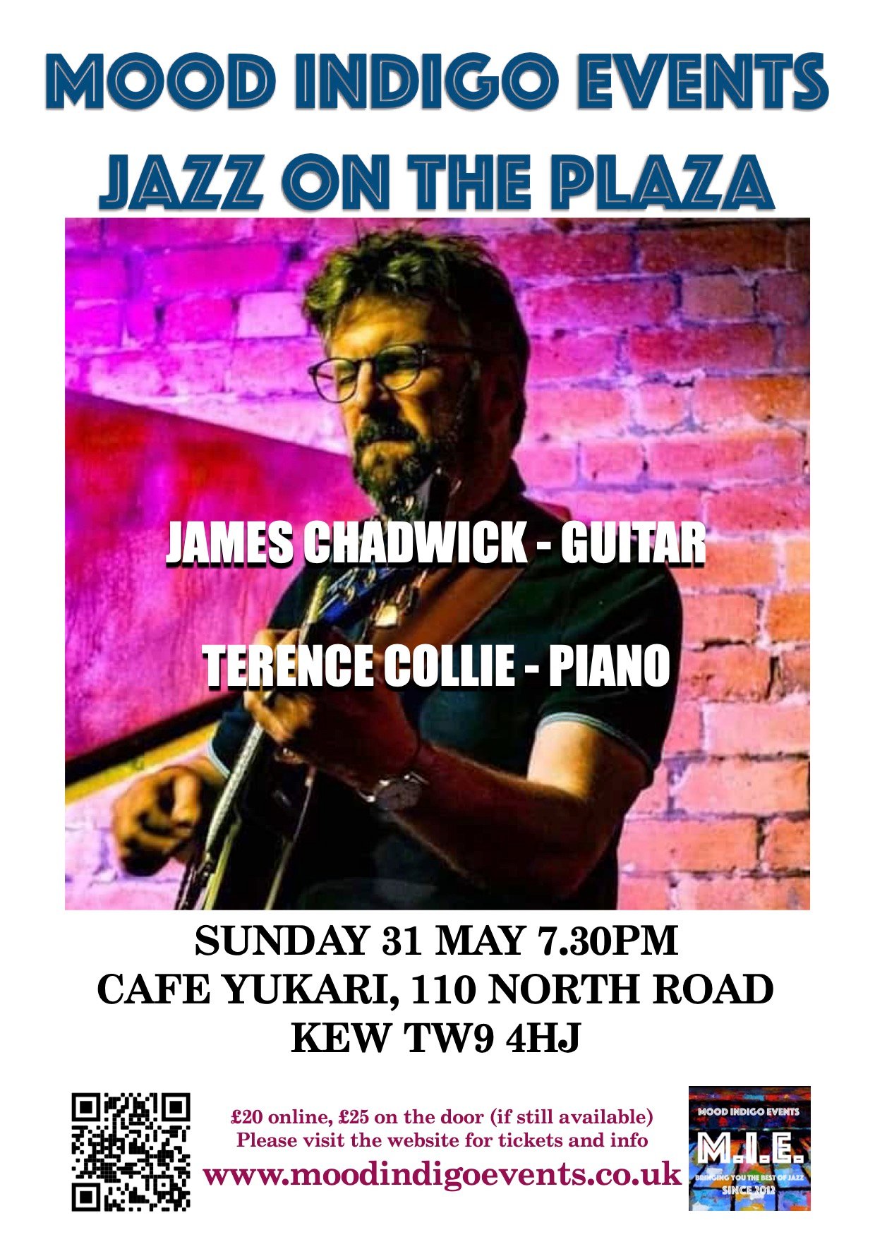 Tickets: James Chadwick - Jazz on the Plaza | Cafe Yukari Richmond