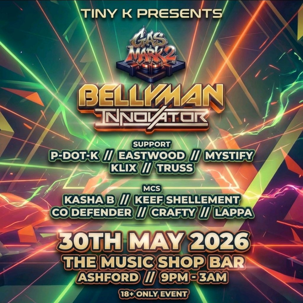 Tiny k presents - [GAS MARK 2] w/ - Bellyman, Dj innovator +More