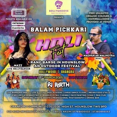 BALAM PICHKARI HOLI 2025 | RANG BARSE In HOUNSLOW OUTDOOR FEST