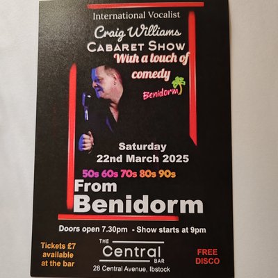 International Vocalist Craig Williams with a touch of comedy