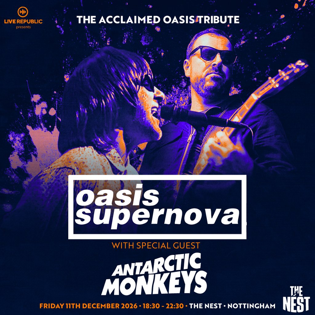 Oasis Supernova | The Nest, Nottingham — gig artwork