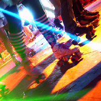 bedford family roller disco at Bunyan Centre