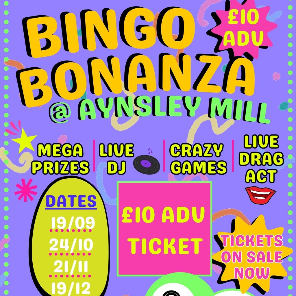 Bingo Bonanza at Aynsley Mill, Longton, Stoke-on-Tr