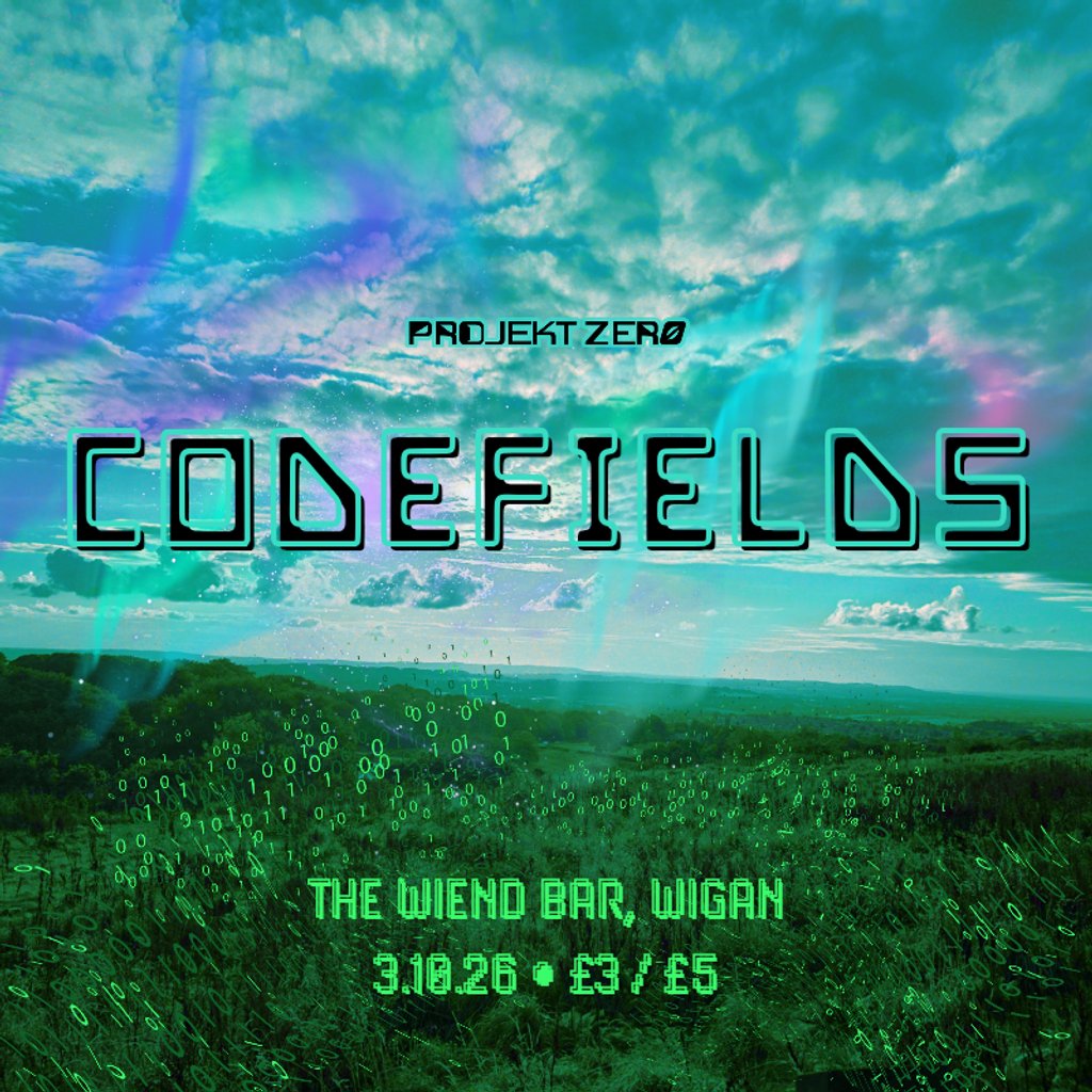 Projekt Zer0 #8: CODEFIELDS — gig artwork