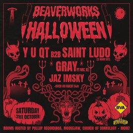 Beaver Works Halloween w/ Y U QT b2b Saint Ludo, Gray + more