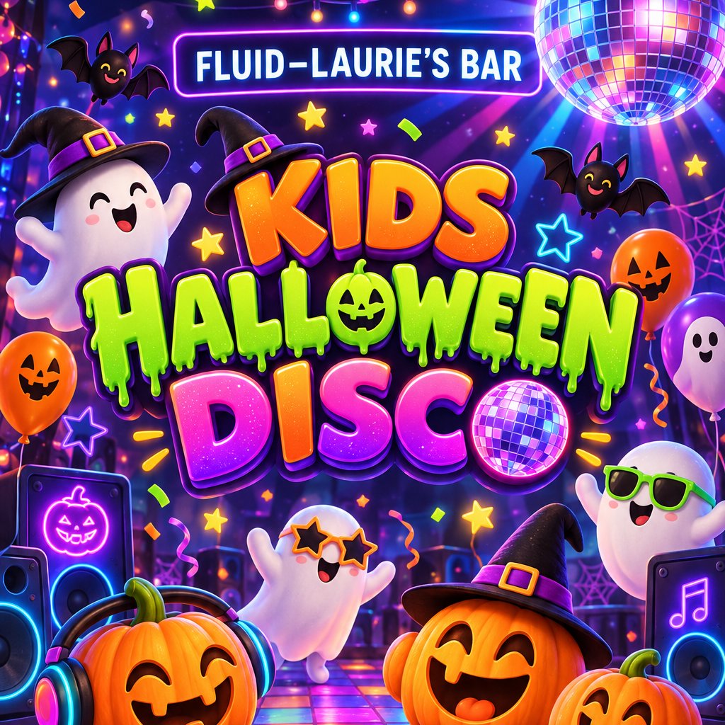Kids Halloween disco at Fluid Laurie's Bar, Newtownabbey