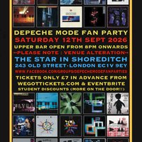 Depeche Mode Fan Party @ The Star in Shoreditch, London EC1V