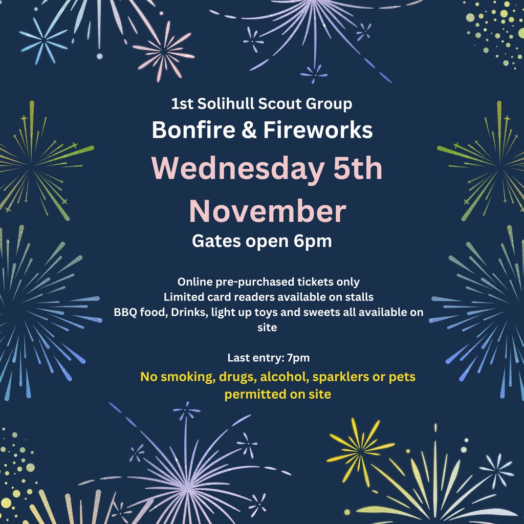 1st Solihull Bonfire & Fireworks Display 2025