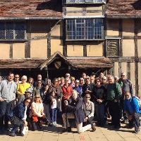 Monday Town Walk in Shakespeare's Stratford at Swan Fountain On Waterside