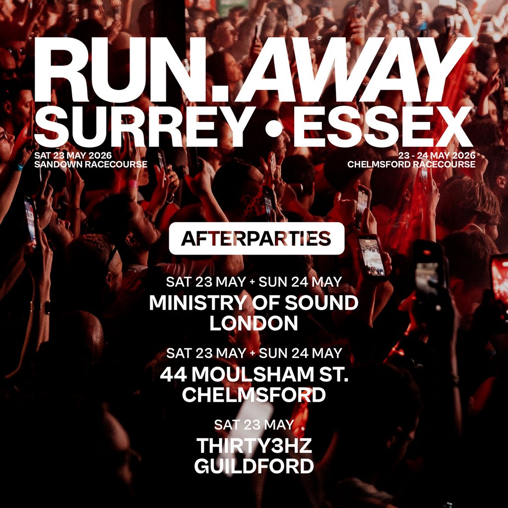 Run Away Festival After Party: 44 Moulsham St - Sat 23rd May