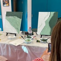 Textured Abstract Art Workshop at Angel Yard