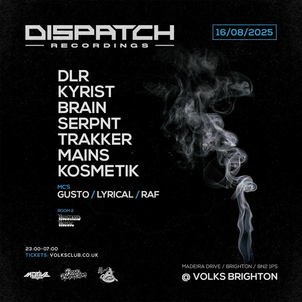 Dispatch - DLR, Kyrist, Brain, Serpnt, Trakker at The Volks Nightclub ...